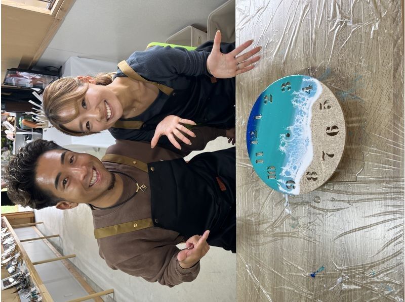 【沖縄・宮古島】〜都合の良い時間で予約可能！〜海レジンアート体験！大人気の『時計レジンアート制作』宮古島の海をアートで作ろう！の紹介画像