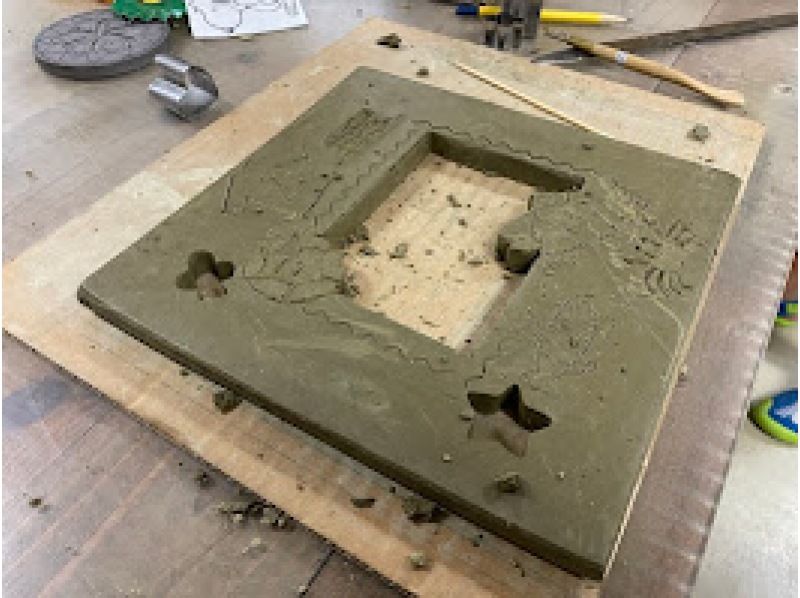 【兵庫縣南淡路市】我們將使用真正的淡路島瓷磚黏土製作淡路瓷磚銘牌和歡迎牌。の紹介画像