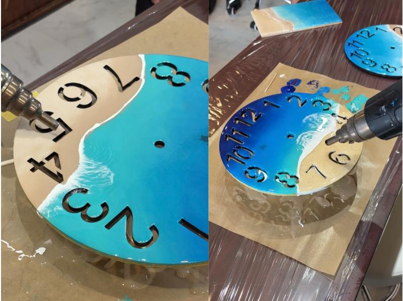 【宮古島・当日予約OK】空港5分！雨の日OK｜送料無料！守り神『シーサー(大)』を海色に彩る本格レジンアート体験！　※ペアでなく、1体ですの紹介画像