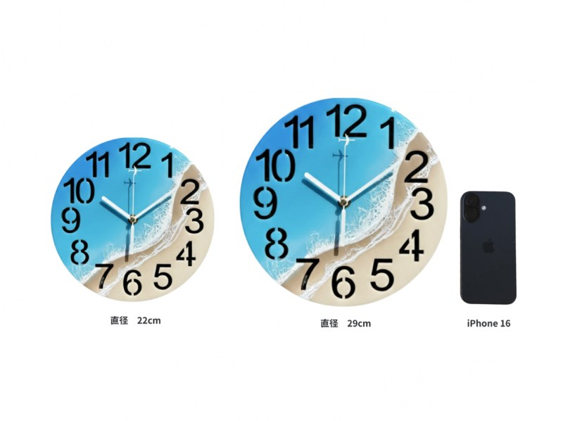 【宮古島・当日予約OK】空港5分！宮古ブルーを閉じ込めた世界にひとつだけの時計(直径29cm)作り！プロが支える「波」の感動体験！雨の日OKの紹介画像