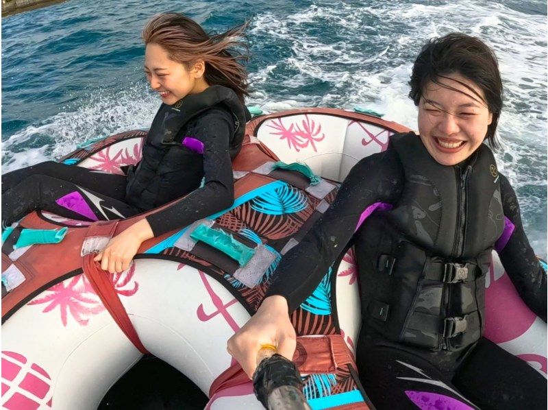 ②【宜野湾・北谷】新規OPEN記念‼️今だけお得な割引キャンペーン開催中❣️ 当日予約OK‼️現地で2種選べるバナナボートプラン❤️の紹介画像