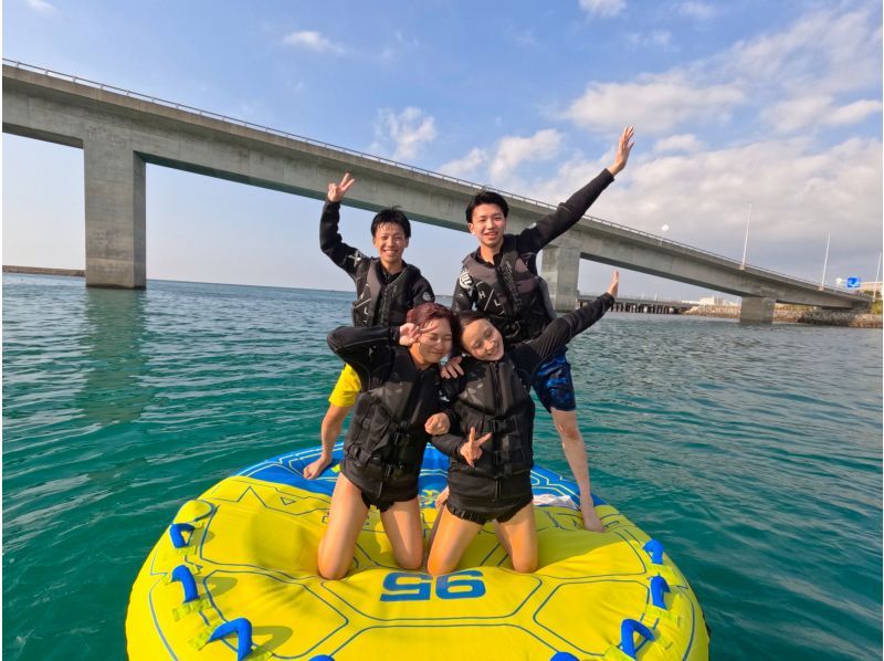 ②【宜野湾・北谷】新規OPEN記念‼️今だけお得な割引キャンペーン開催中❣️ 当日予約OK‼️現地で2種選べるバナナボートプラン❤️の紹介画像