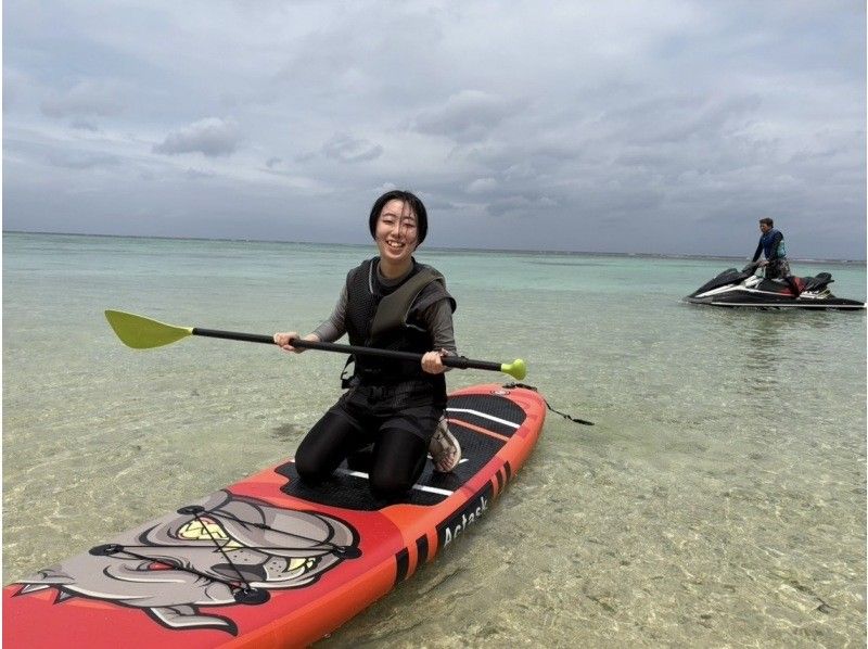 【名護市・今帰仁村・古宇利島】青い海！青い空！長浜ビーチでサップレンタル！美ら海で映え写真たくさん！穏やかな海でのんびりお過ごしくださいの紹介画像
