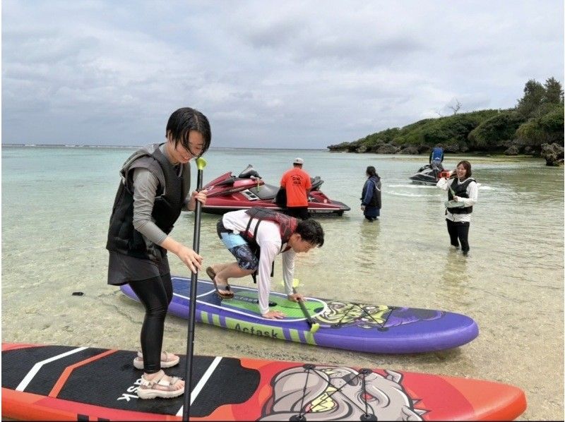 【名護市・今帰仁村・古宇利島】青い海！青い空！長浜ビーチでサップレンタル！美ら海で映え写真たくさん！穏やかな海でのんびりお過ごしくださいの紹介画像