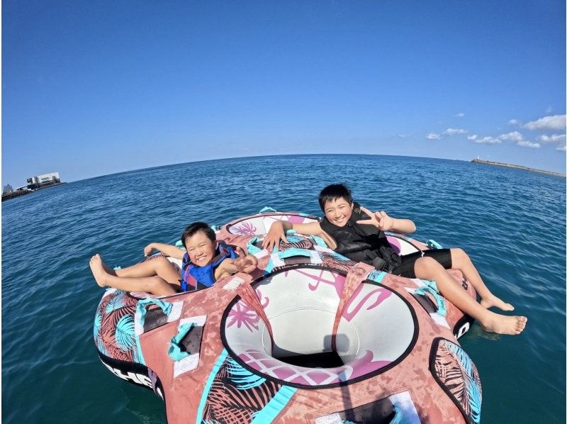 ①【沖縄・宜野湾】新規OPEN記念！今だけお得な割引キャンペーン開催中☆ 当日予約OK♪現地で1種選べるバナナボートプラン♪の紹介画像