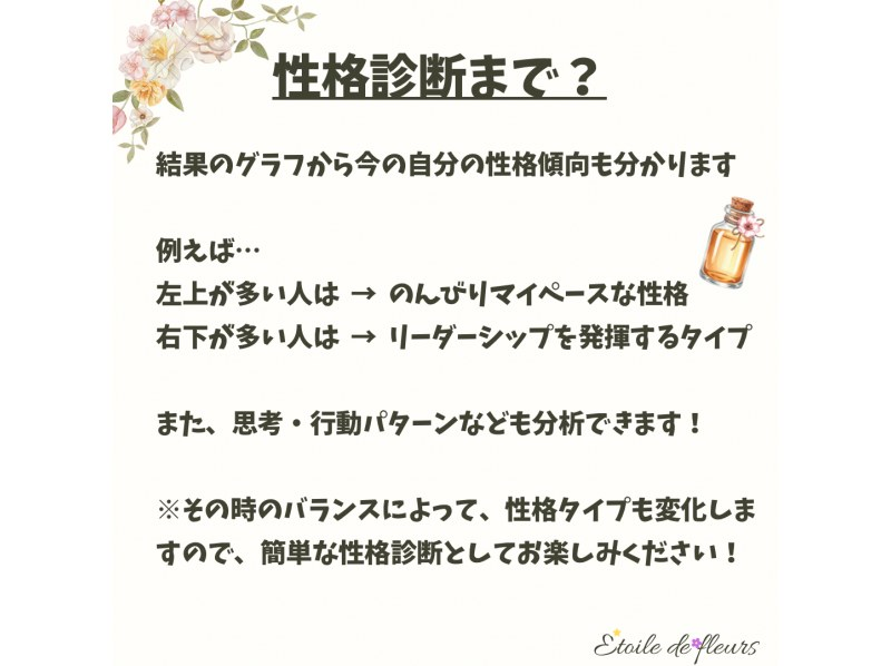 【大阪・新大阪】嗅覚反応分析【チェック＆アロマクラフト作り】体質改善にオススメ★ 香りを嗅ぐだけで今の心と身体のバランスが見える！の紹介画像
