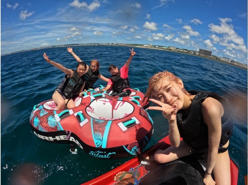 ⑤【宜野湾・北谷】新規OPEN記念‼️今だけお得な割引開催中❣️当日予約OK♪選べる2種‼️フライボード&バナナボート満喫プラン❤️の紹介画像