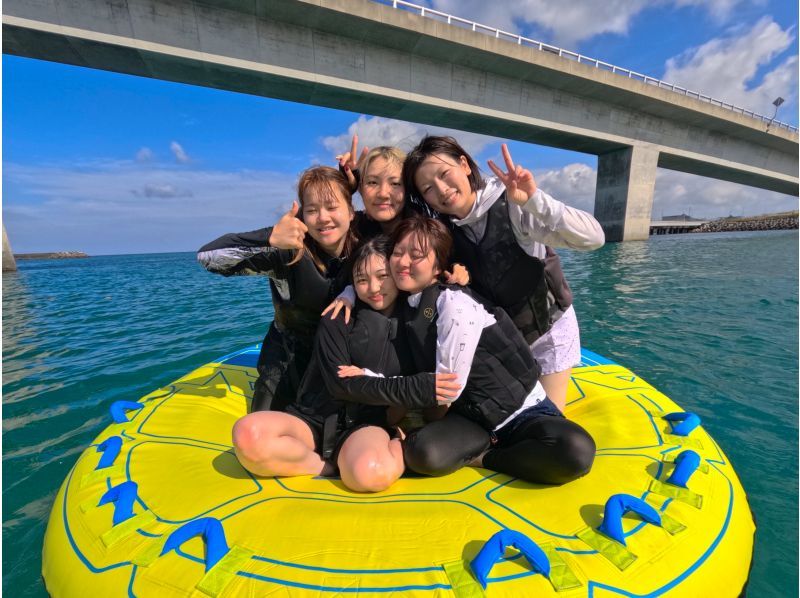 ⑦【宜野湾・北谷】新規OPEN記念‼️今だけお得な割引キャンペーン開催中❣️３種類チョイス組み合わせ自由❤️フライボード&バナナボート❤️の紹介画像