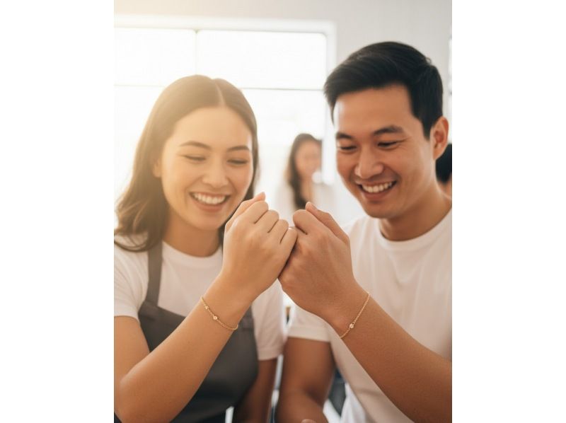 【グランドオープンフェア30％OFF】3月13日～30日まで☆パーマネントジュエリー・ブレスレット製作体験☆大切な人との絆の証に！当日持ち帰の紹介画像