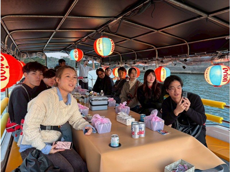 【沖縄・嘉手納】沖縄では珍しい！屋形船クルーズ｜貸切90分・120分｜サンセット＆夜景｜ドリンク付き★｜食事オプションありの紹介画像