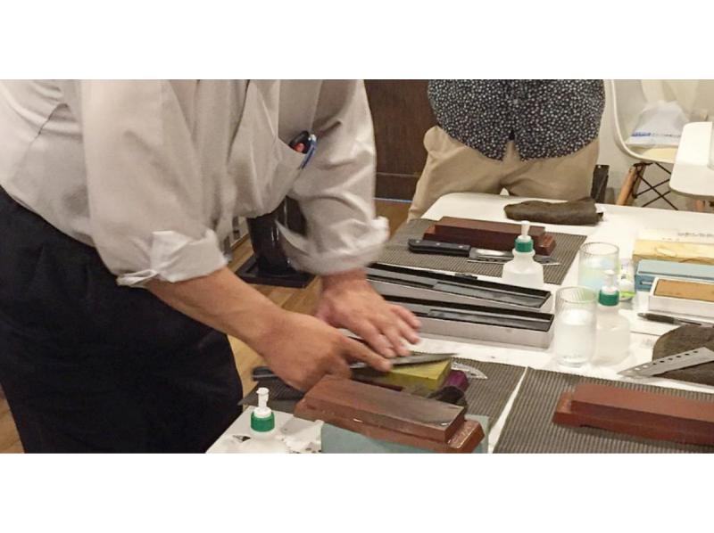 【大阪・堺筋本町】マンツーマンレッスンで研ぎを習得！今日から自宅で研げる「包丁研ぎ教室＋砥石セット」の紹介画像