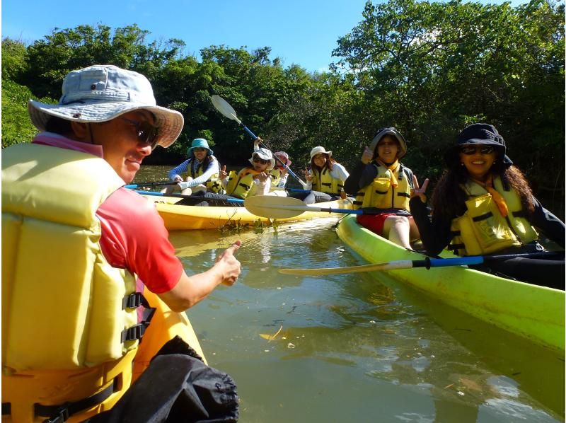 【沖縄・今帰仁】【マングローブカヤック体験 1時間30分】3才から マングローブ域でカヤックを体験！美ら海水族館と古宇利島へのアクセスも便利の紹介画像