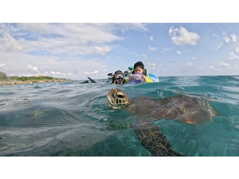【沖縄・宮古島(伊良部島)】保育士ガイドによる1組限定の貸切ウミガメシュノーケルツアー（ツアー後の預かり保育も可）の紹介画像