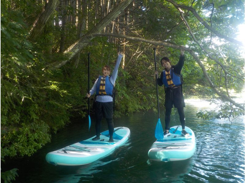 【岐阜県　奥長良川】SUP（サップ）とキャニオニングをWコンボ。W癒し系アウトドア体験の紹介画像