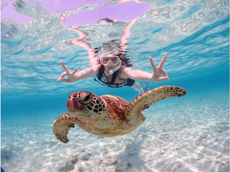 宮古島【当店人気No.1セット】ウミガメシュノーケル＆クリアSUP体験｜初心者OK・写真データ無料・当日予約可★学割★【卒業旅行歓迎】の紹介画像