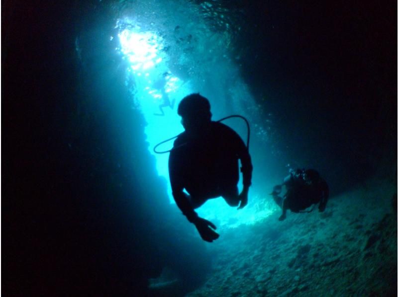 不動の人気・快適ボートで行く‼️【青の洞窟ボートダイビング＆パラセール】Gopro写真・動画・餌あげ・タオル無料‼️直前予約ＯＫ‼️の紹介画像