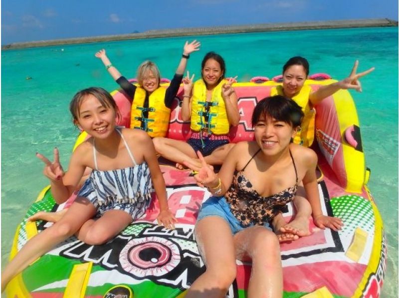 [Okinawa / Minnajima] One-day sea bathing & snorkeling & 3 types of marine sports