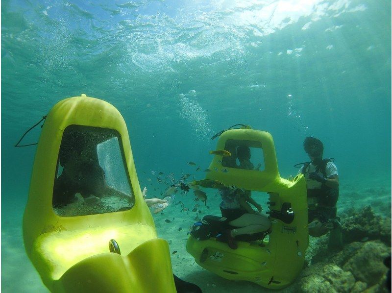 [Nago, Okinawa] Anyone from children to the elderly can easily dive! The latest marine activity "Diving Scooter" is right next to the Kouri Bridge!の紹介画像