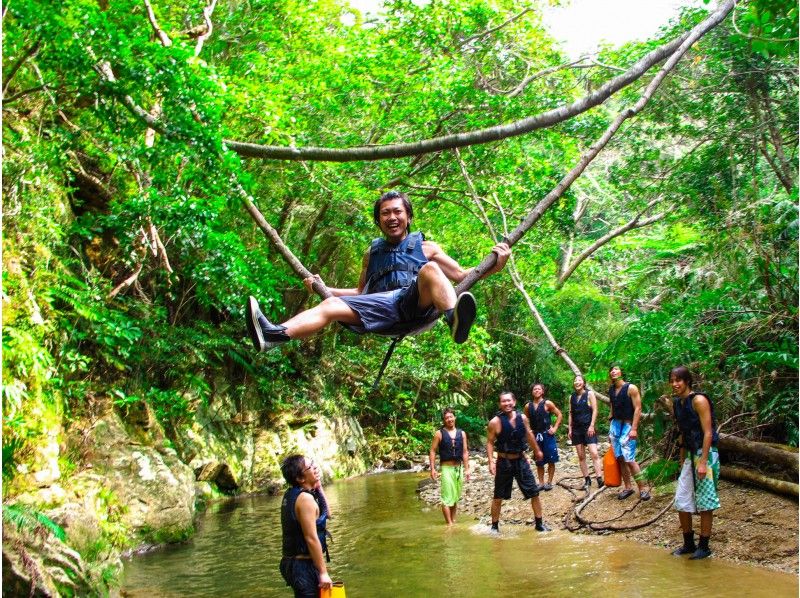 SALE! [Okinawa, Yanbaru] Exhilarating! River trekking with waterfall jumps, Tarzan, and tree swings (high-quality photos and video recording included / ages 3 and up)の紹介画像