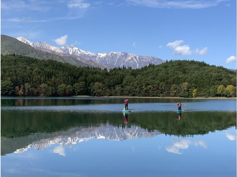 SALE！【長野・青木湖】長野県で一番の透明度を誇る、北アルプスの鏡、　青木湖で初めてのSUP(2時間）の紹介画像