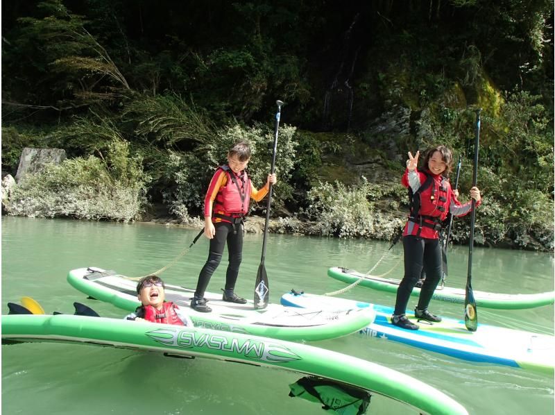 SALE! Our most popular item is a mini river SUP tour on the clear Yoshino River! Lessons included [Kochi] About 15 minutes from Otoyo ICの紹介画像