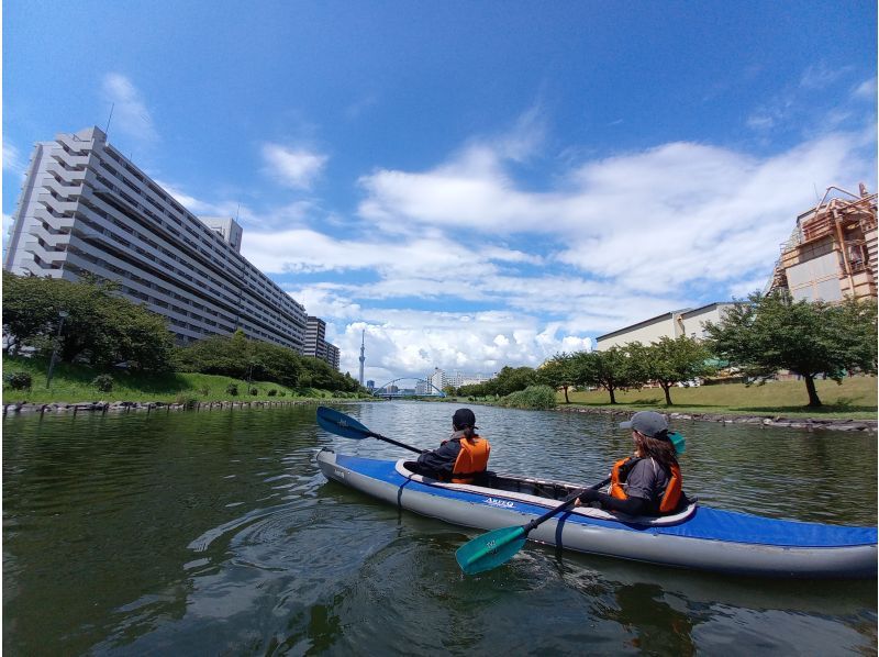 【東京 カヤック】 都内で非日常体験！　東京カヤックツアー　　♪スカイツリーの絶景と初夏の気持ち良い風を感じよう！の紹介画像