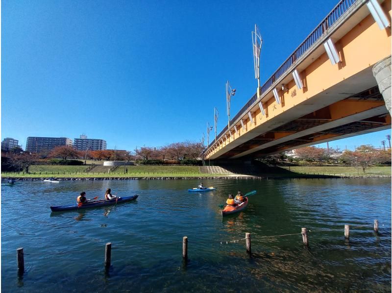 An extraordinary experience in an urban oasis! Cherry blossom viewing and the beautiful view of the Skytree! Skytree Kayak Tour Enjoy a private experience with a small group.の紹介画像