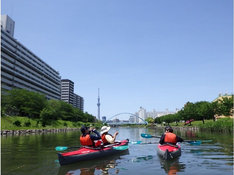 【東京 カヤック】 都内で非日常体験！　東京カヤックツアー　　♪スカイツリーの絶景と初夏の気持ち良い風を感じよう！の紹介画像