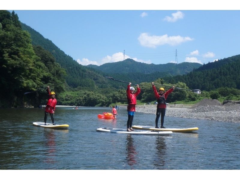 【Hamamatsu·Kidagawa】這是第一次安全河上立槳衝浪（SUP)經驗課程（一天課程）の紹介画像