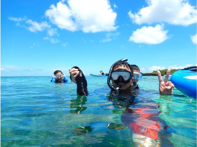 [冲绳北/ Yanbar]享受大自然！ SUP＆浮潜课程（150分钟）の紹介画像