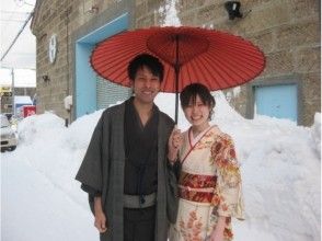 プランの魅力 Couple sightseeing in kimono in Otaru の画像