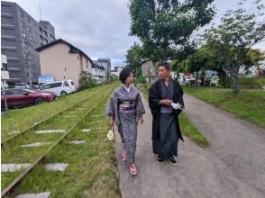 プランの魅力 오타루의 빛나는 명소 구테미야선 철거지를 기모노로 걷다 の画像