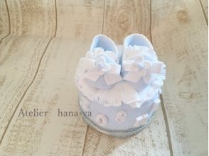 プランの魅力 Soft clay baby shoe cake full of tenderness and cuteness の画像