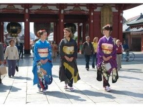 プランの魅力 Enjoy Asakusa strolling in gorgeous long-sleeve kimono.​ ​ の画像