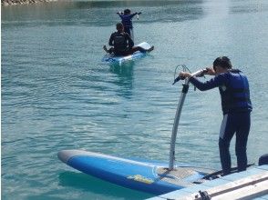 プランの魅力 A pedal is attached to the popular sap! Rowing with your feet! A new sense of marine sports like walking or running on the sea! の画像