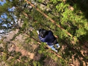プランの魅力 各コース最後にジップスライドがあります!動物目線で爽快に空を飛びましょー(≧▽≦) の画像