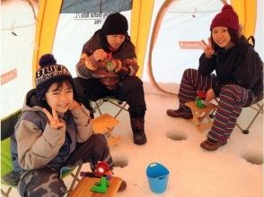 プランの魅力 冬ならではの体験☆全面凍結したかなやま湖でワカサギ釣りに挑戦！ の画像