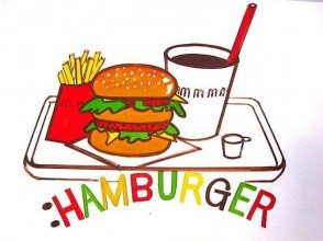 プランの魅力 ハンバーガーメニューイラスト の画像