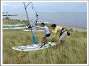 プランの魅力 To you that I know the charm of windsurfing の画像