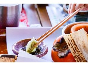 プランの魅力 The chef will use the picked tea leaves to make freshly fried tempura. の画像