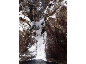 氷結する滝