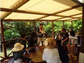 Briefing on the terrace with a pleasant breeze