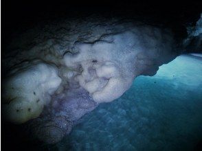 Inside the blue cave