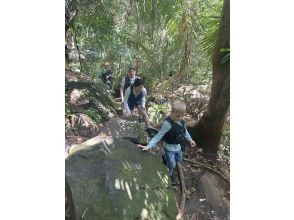 Trekking to the waterfall