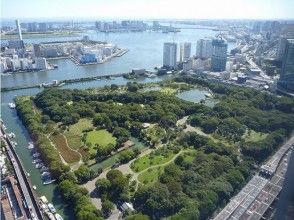 Aerial view of Hamarikyu Gardens