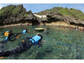 After enjoying the "Blue Cave", go out from the cave to the outside sea and snorkel