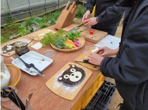 採れたて季節野菜でピザ作り体験