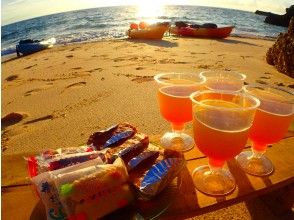 Cheers with sunset drink ☆