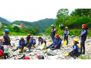 Safety briefing on the riverbank