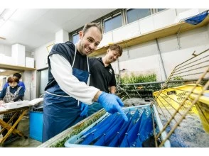 お客様ご自身で目利きしていただいた鮮魚を使用し、職人のレクチャーを受けながら魚を捌く(40分)